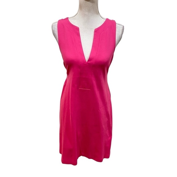 J. Crew hot pink fuchsia reversible sleeveless above knee dress belt size small - Picture 3 of 13
